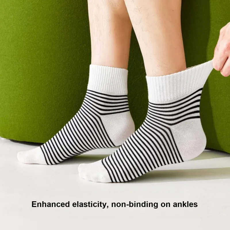 Temooues Mid Calf Socks Unisex 5 Pack-3