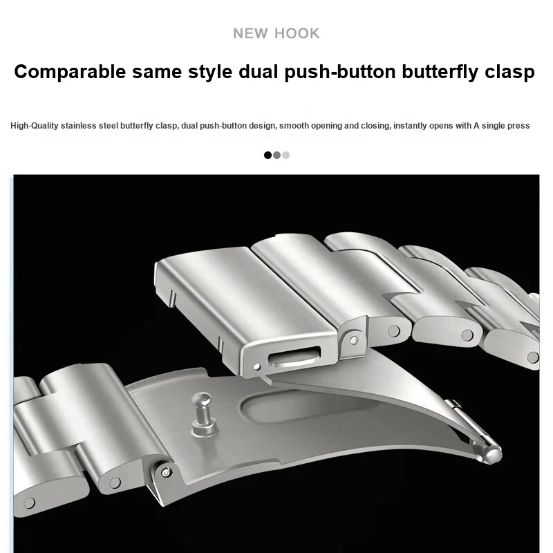 FZRT Samsung Compatibility Watch Band Stainless Steel Material-2