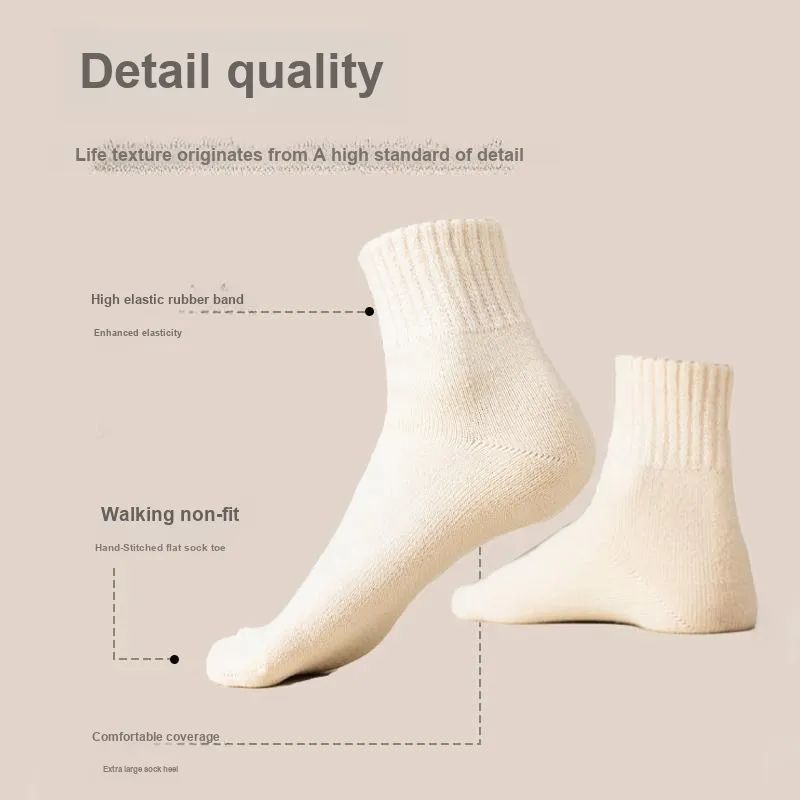 MIIOW Mid Calf Socks Women's 4 Pack-17