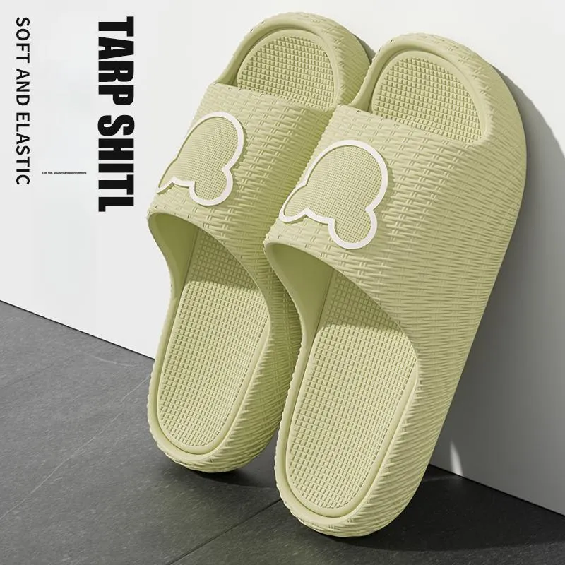 Foot Recreation Minimalist Style Cartoon Bear Solid EVA Slippers, Summer Slip Resistant Slippers, Unisex, Home Slippers-17