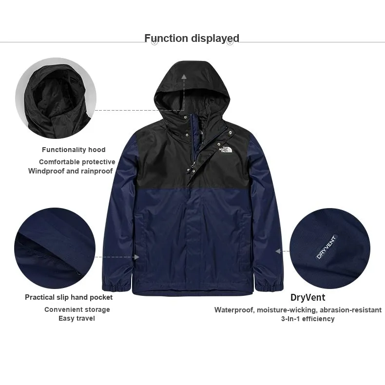 THE NORTH FACE City Outdoor Collection Windbreaker Jackets Men Black Blue Multicolor-7
