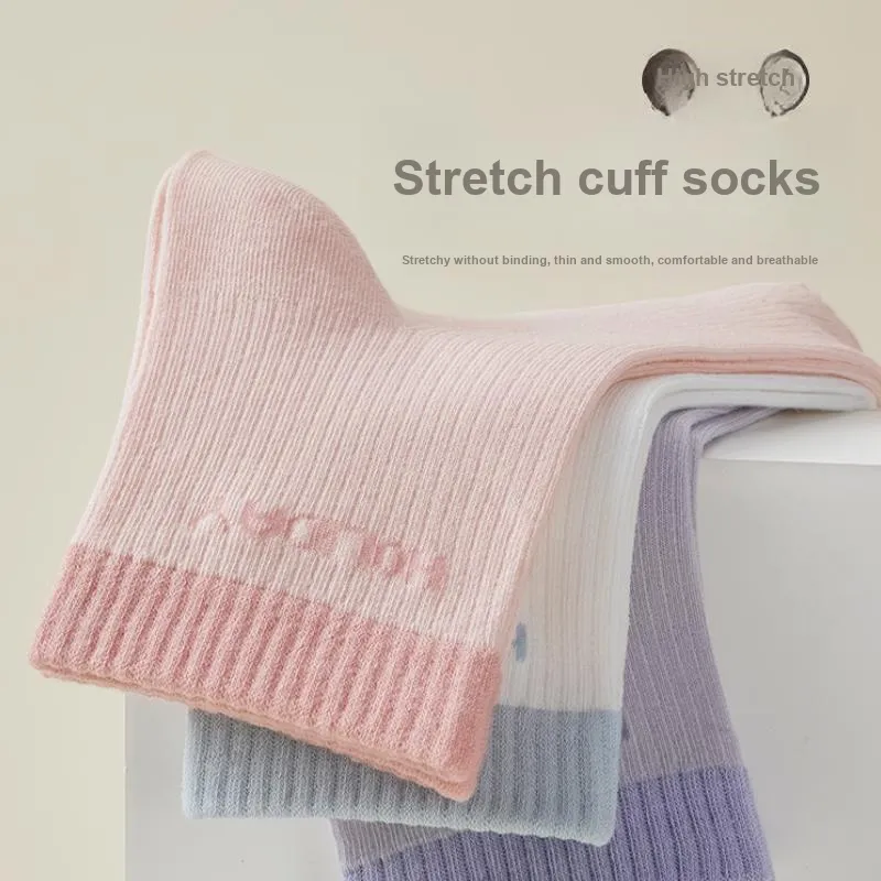 PLANDOO Mid Calf Socks Women's 5 Pack-13