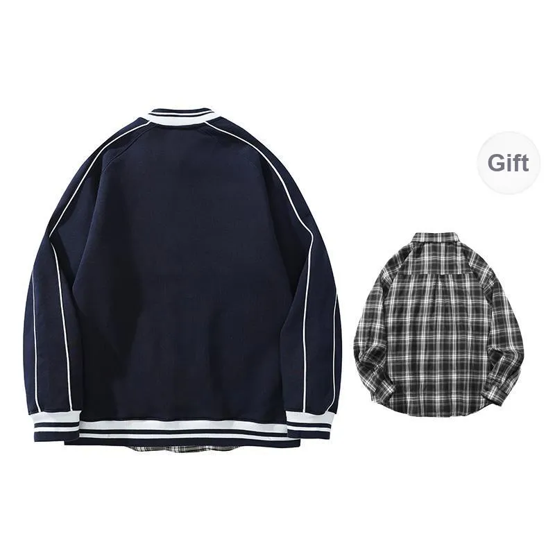 OGEK Baseball Jacket Unisex Light Heather Gray-5