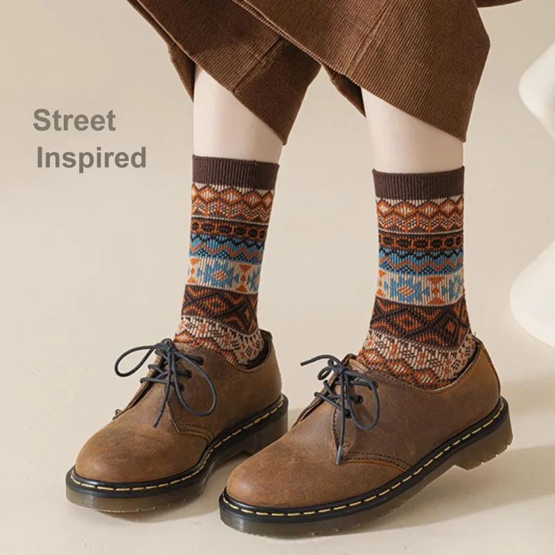 PLAN IN Mid Calf Socks Unisex 5 Pack-3