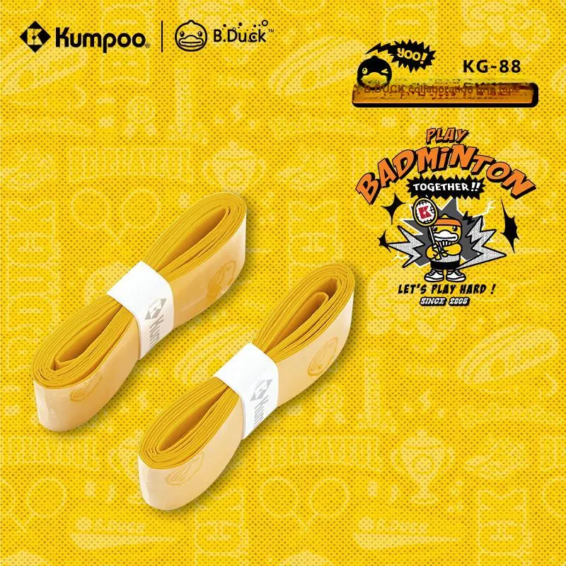 KUMPOO x B.Duck Baby Badminton Grip Tape Polyurethane PU Outdoor Thin 2 Pack-2