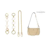 Gold-Tone Extender Chain 40cm+Four-Leaf Clover 12cm+Moon 15cm