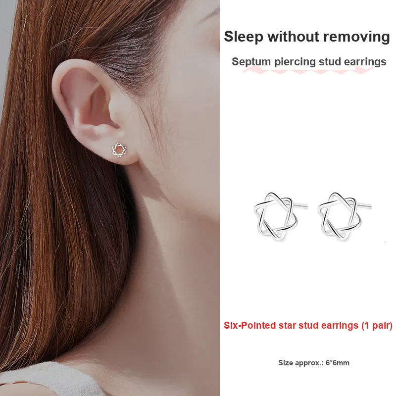 ETAHLOVE Sterling Silver Stud Earrings Women's Surprise For Bestie Girlfriend's Birthday-103