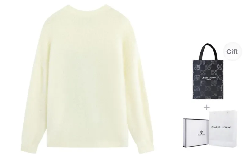 Charlie Luciano Sweater Unisex White-4