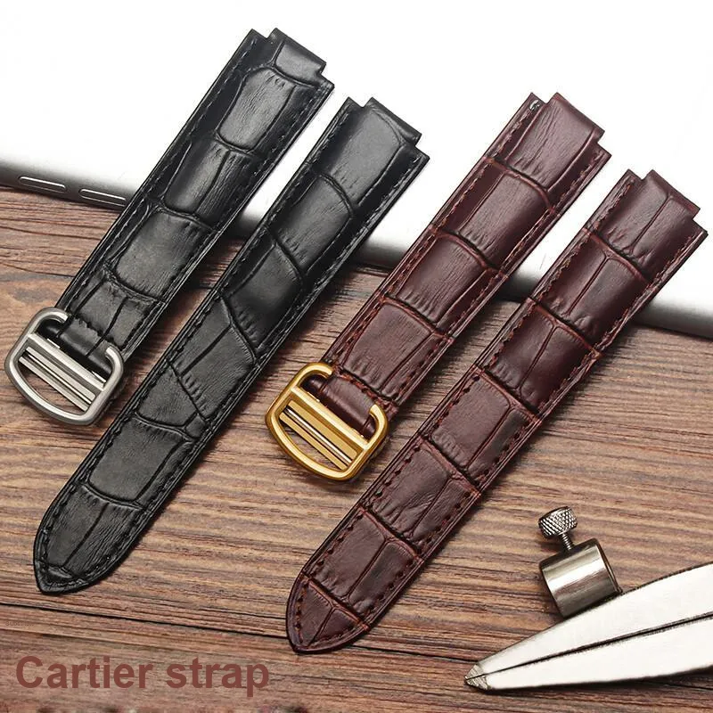 Gangjue Cartier Compatibility Watch Band Genuine Leather Material-67