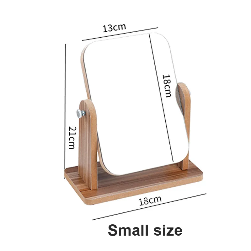 Pleasant Language Wooden Portable HD Foldable Large Size Make Up Mirrors-2