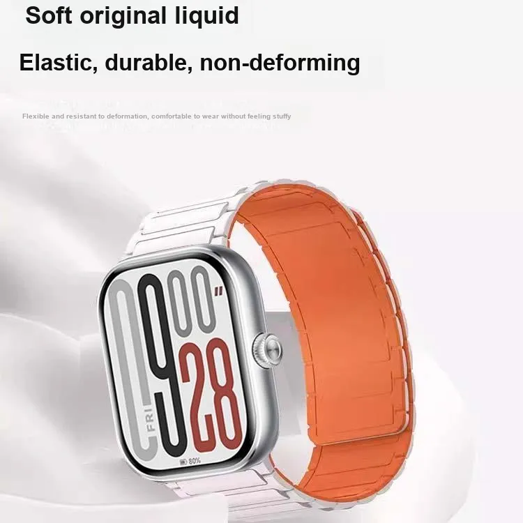 Mr. Strap Xiaomi Red Beige Compatibility Watch Band Silicone Material-4
