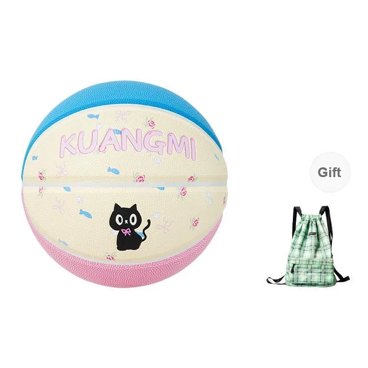 Kuangmi PU Basketball Blue Pink Size 7 No. 6 Training Unisex-14