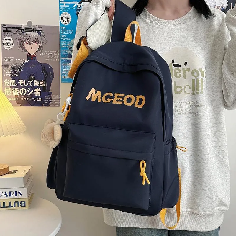 LOUIS ROYALN Nylon Backpack Unisex White/Black/Blue/Yellow/Red-5