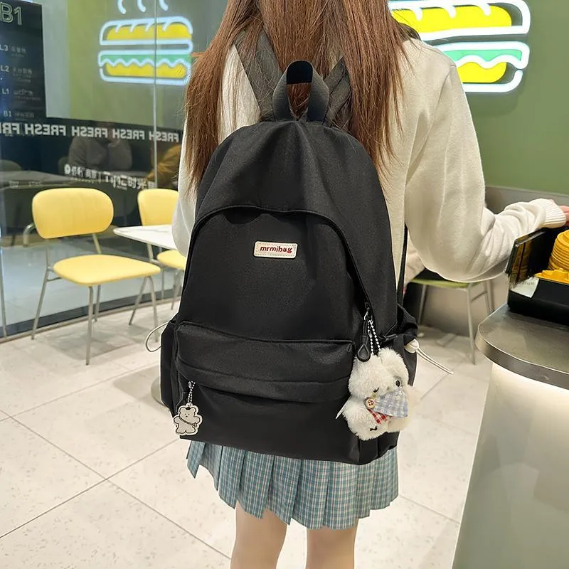 HCXK Nylon Backpack Unisex Blue/Green/Yellow/Black/White-22