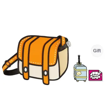 JumpFromPaper Oxford Polyester Cotton Blend Camera Shoulder Bag Crossbody Bag Regular Unisex Orange