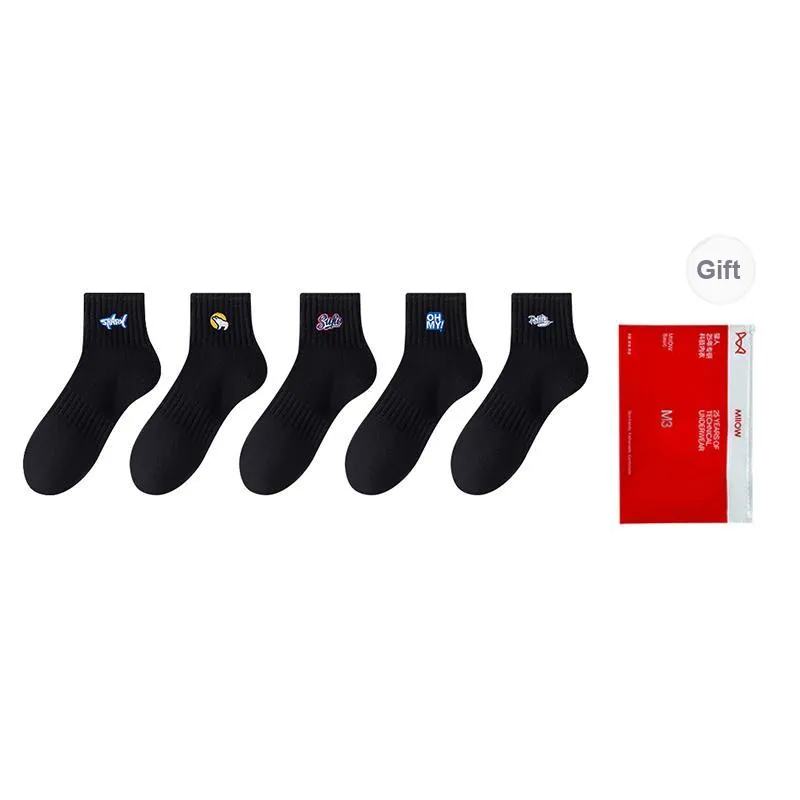 MIIOW Ankle Socks Unisex Shopping Bag 5 Pack-32