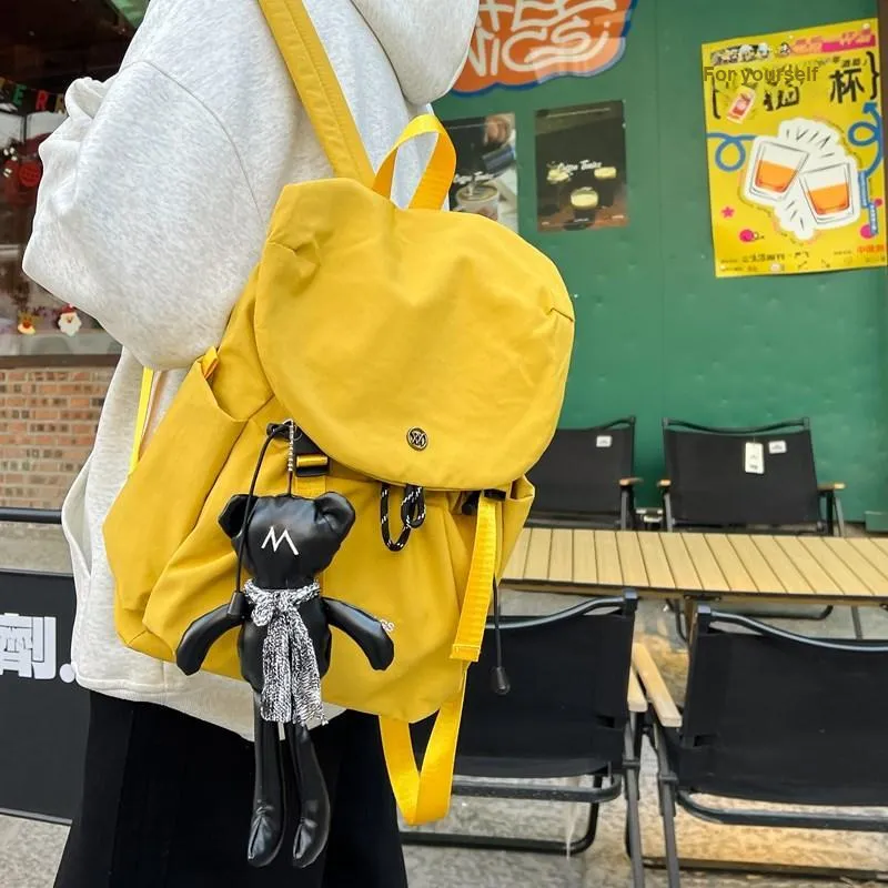 Deli Bear Nylon Fabric Backpack Regular Unisex Multicolor-8