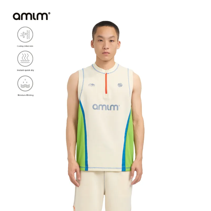 AMLM Tank Tops Unisex Beige Yellow-2
