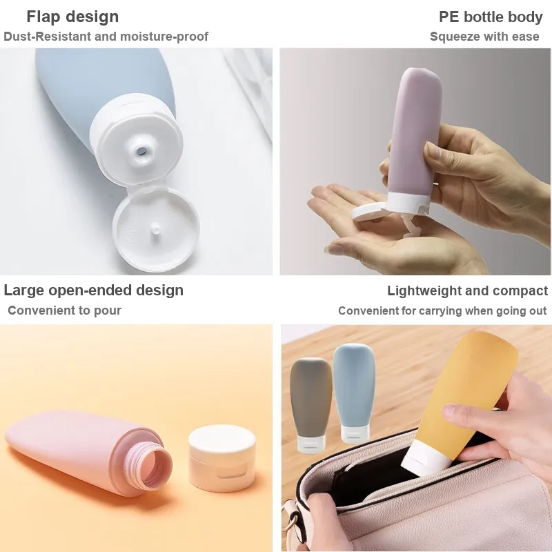 JIAOXUEFEI Travel Refillable Bottles Set Portable Cosmetics Lotion Perfume Refillable Containers Travel & Business Set-5