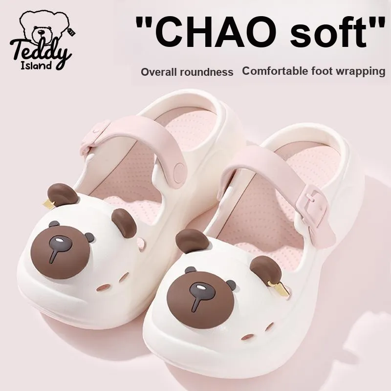 TEDDY ISLAND Beach Cute Clogs Slip Resistant Slippers For Women's-6