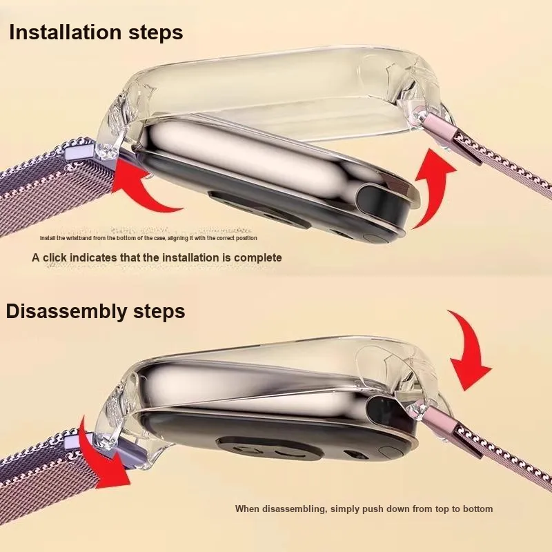 IBOANN Xiaomi Compatibility Watch Band Metal-2
