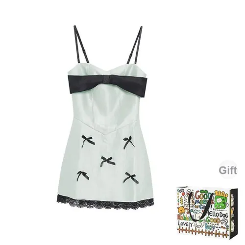 Dippanis Slip Dresses Women's Green Shopping Bag