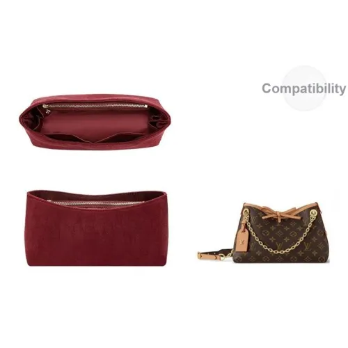 Jingxi Замша Сумка Вкладыш Женская Бордовая