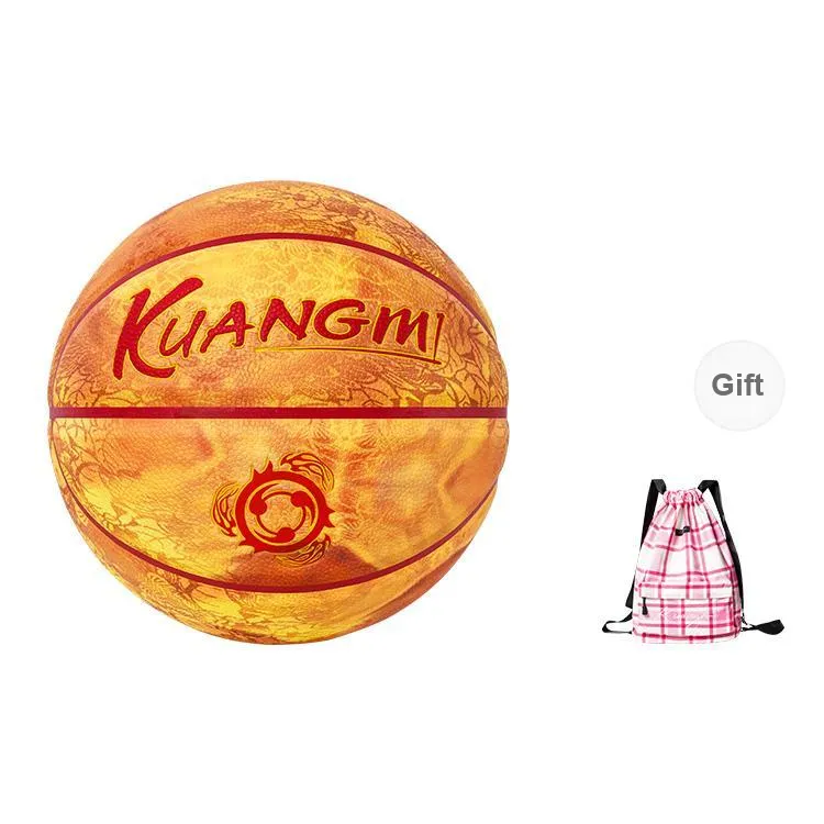 Kuangmi PU Basketball Red Size 7 Ball Street Unisex-6