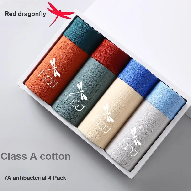 RED DRAGONFLY Cotton Panties Men's Gift Box Set Of 4-3