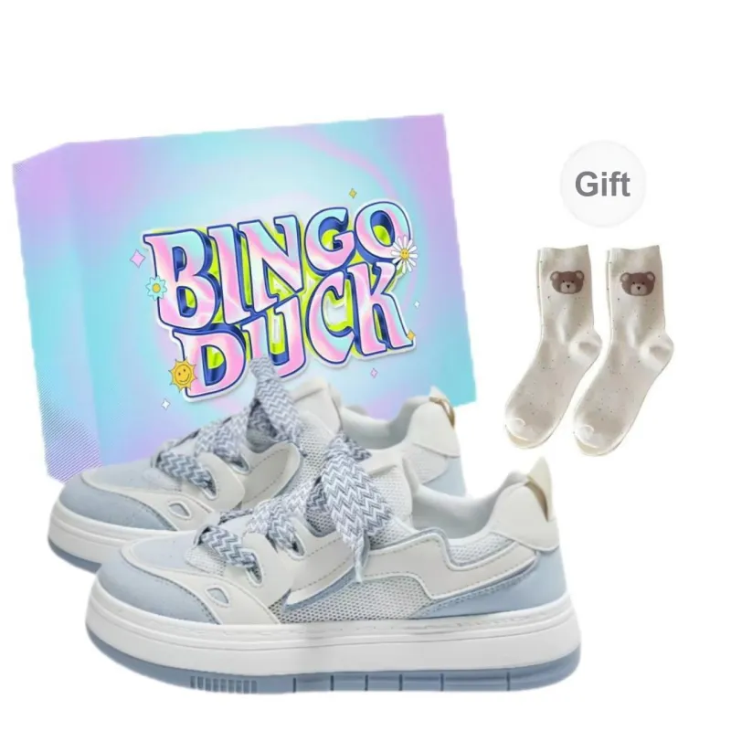 BINGO DUCK Slip Resistant Low Top Skateboard Shoes Women's-2