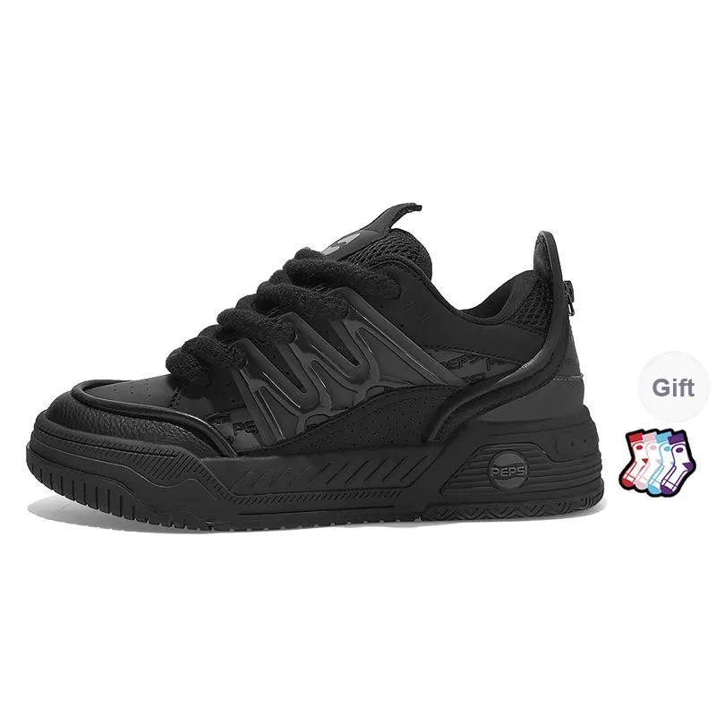 Pepsi Slip-Resistant Cushioning Abrasion-Resistant Low-Top Skateboard Shoes Men's-7