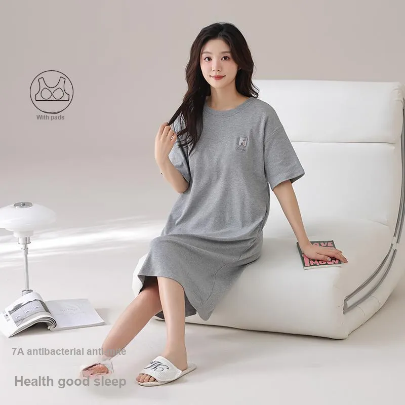 FENTENGCARE Nightgown Women's Gray-1