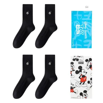 Disney Mickey Series Mid Calf Socks Unisex Box 4 Pack