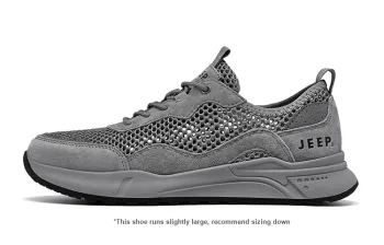 JEEP SPIRIT Outdoor Trail Running Slip Resistant, Abrasion Resistant, Breathable Low Top Casual Shoes Men's Dark Gray