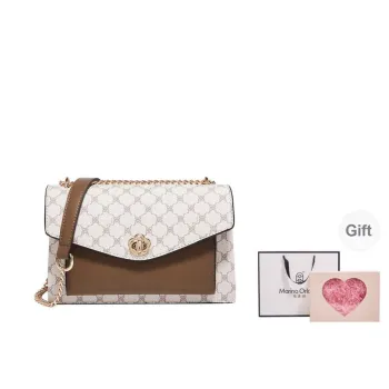 Marino Orlandi Synthetic Leather Shoulder Bag Regular Women's Ecru/Coffee