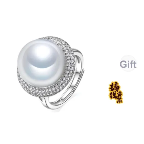 Luxury Beads Pearl Rings Women's