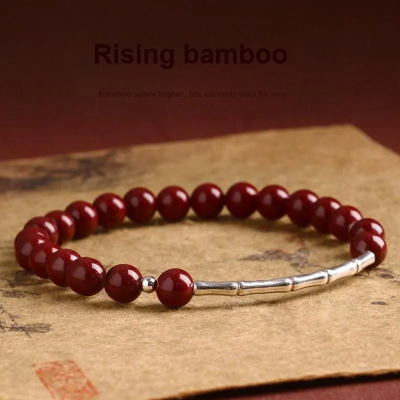 Baozhi Reconstructed Cinnabar Bracelets Unisex-1