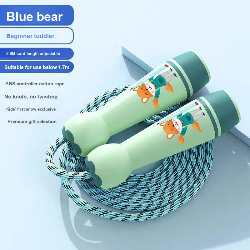 Kaikang Student Supply Non Countable Jump Ropes Kindergarten Kids' ABS Controller, Cotton Cord-5