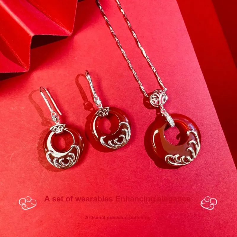 Love Agate Jade Necklaces Women's-4