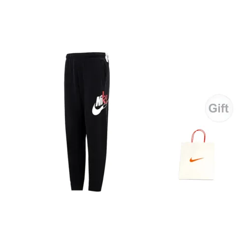 Nike Casual Pants Men Black Cuffed Sweatpants+Gift Bag