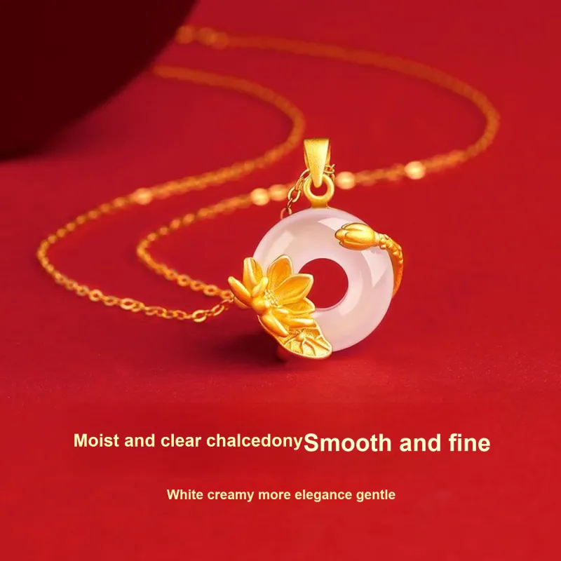 Lao Feng Xiang 925 Sterling Silver Necklaces Women's-1