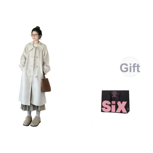 CTRTRC Светлый Бежевый Абрикос Женский Пальто