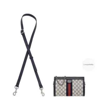 Cow Leather Bag Shoulder Strap Women's Dark Blue