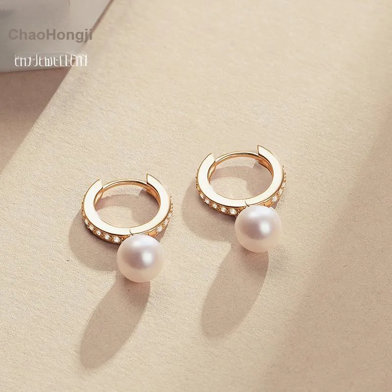 CHAOHONGJI Pearl Earrings Women's-3