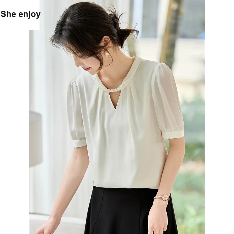 She Enjoys Chiffon Shirt Women's-5