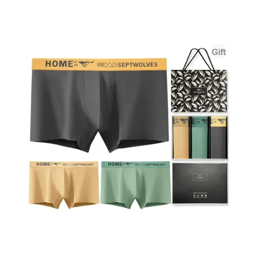 SEPTWOLVES Мужское нижнее белье 3 штуки набор в подарочной коробке + сумка для покупок