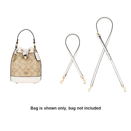 Artificial Leather Crossbody Shoulder Strap Bag Strap Women's White