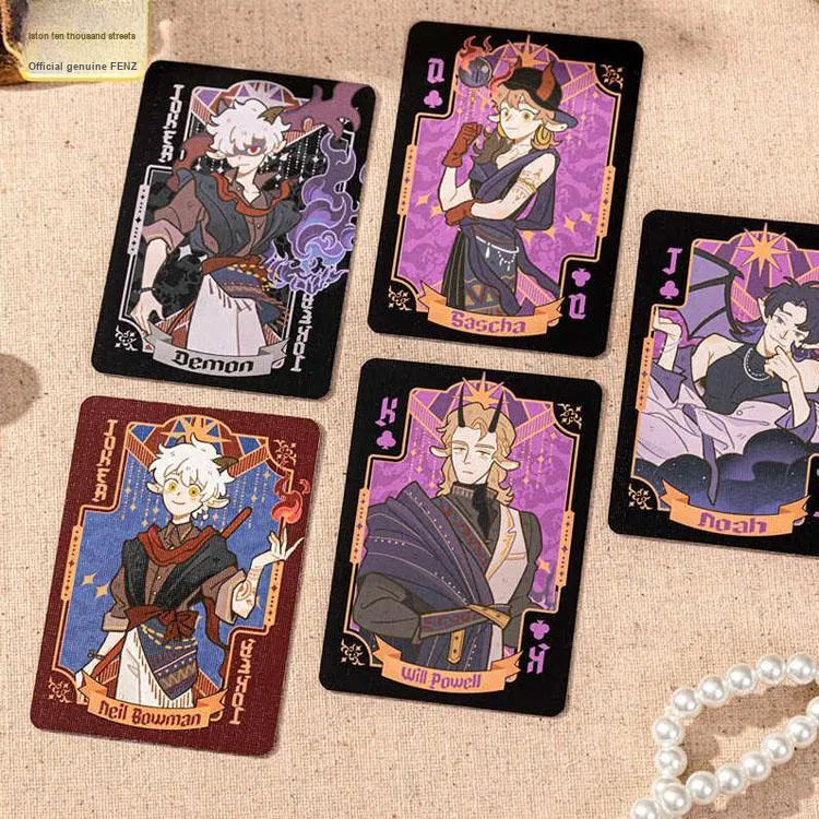 Inhuman August Anniversary Collection Poker Cards Party Game Textured Paper Cartoon Collection Cards Poker Cards-3
