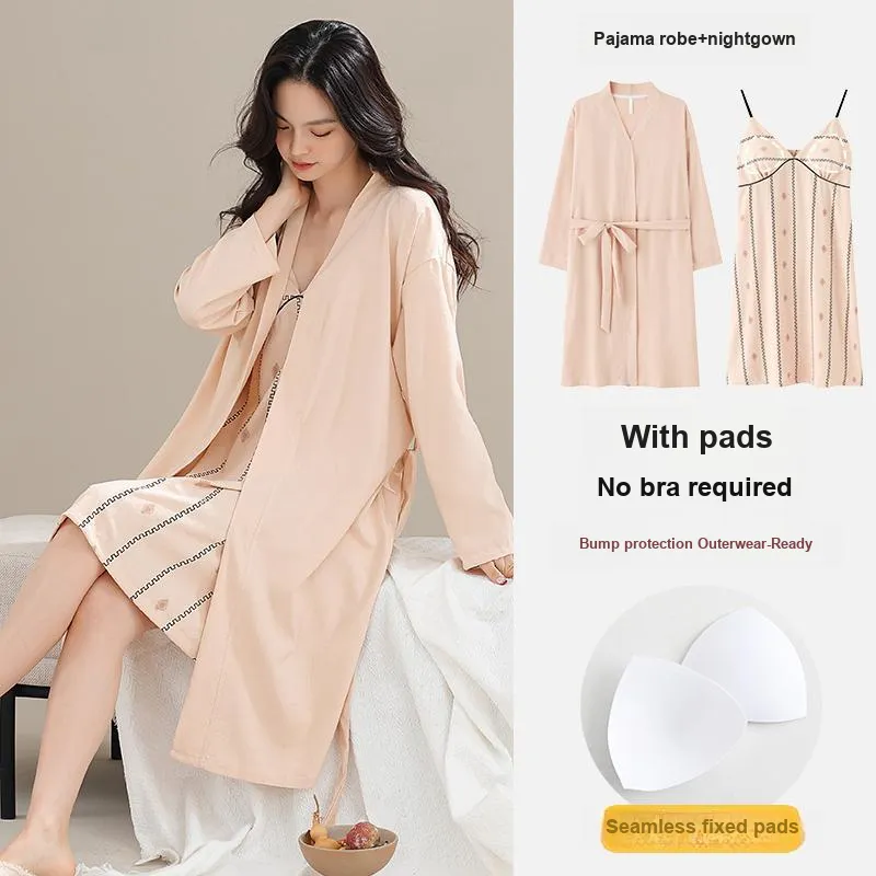 FENTENGCARE Pajama Set Women's Apricot-3