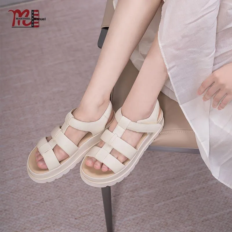 Martniel Roman Sandals Women's Ecru-2